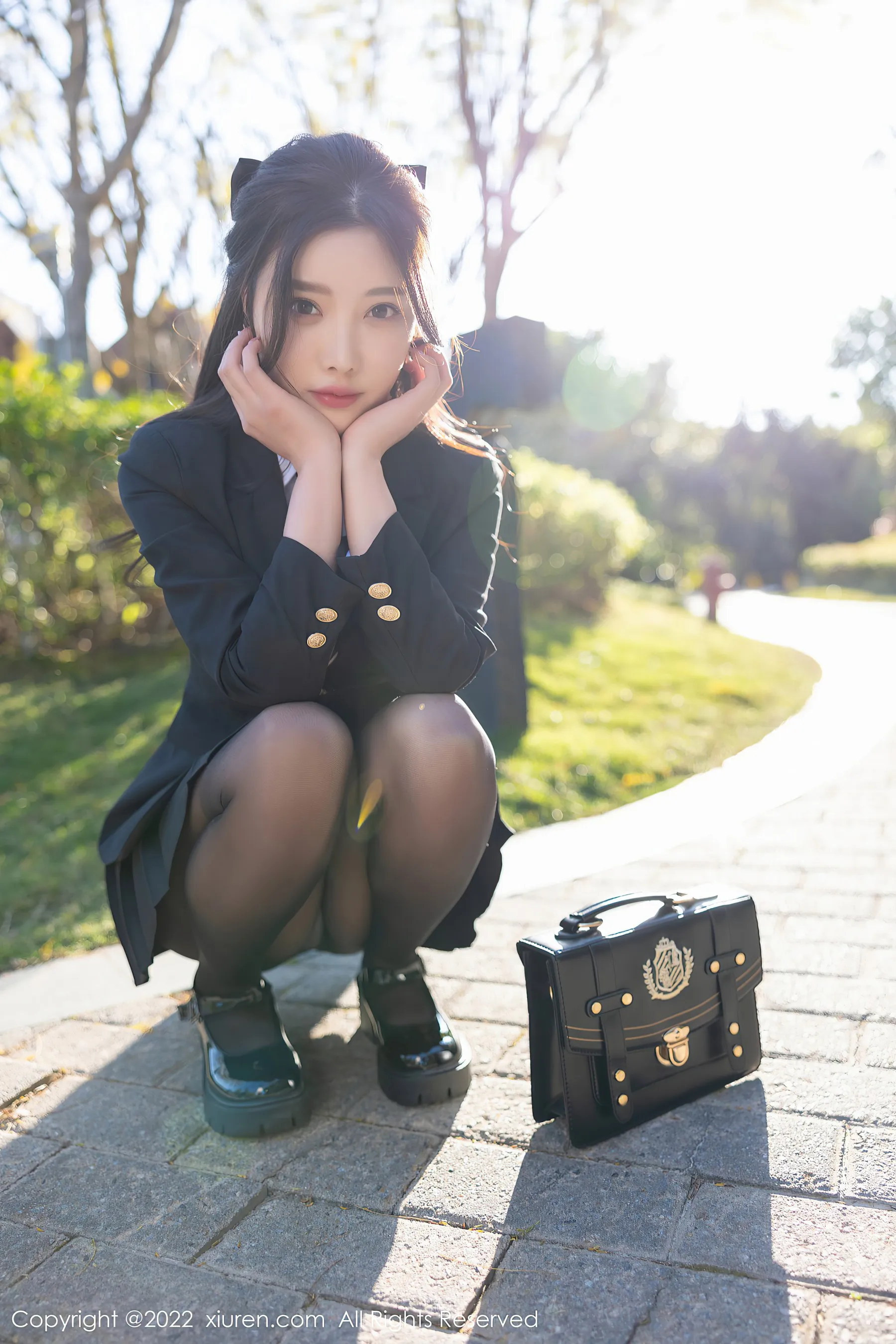 秀人网 No.4721 杨晨晨Yome 黑丝美臀学生装插图48