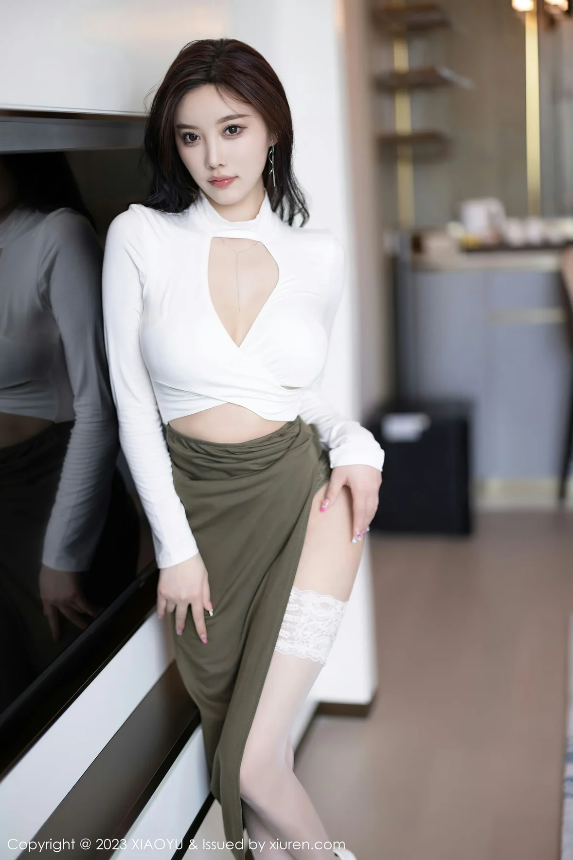 XIAOYU 语画 Vol.1080 杨晨晨Yome 绿色短裙性感写真 [86P]插图27