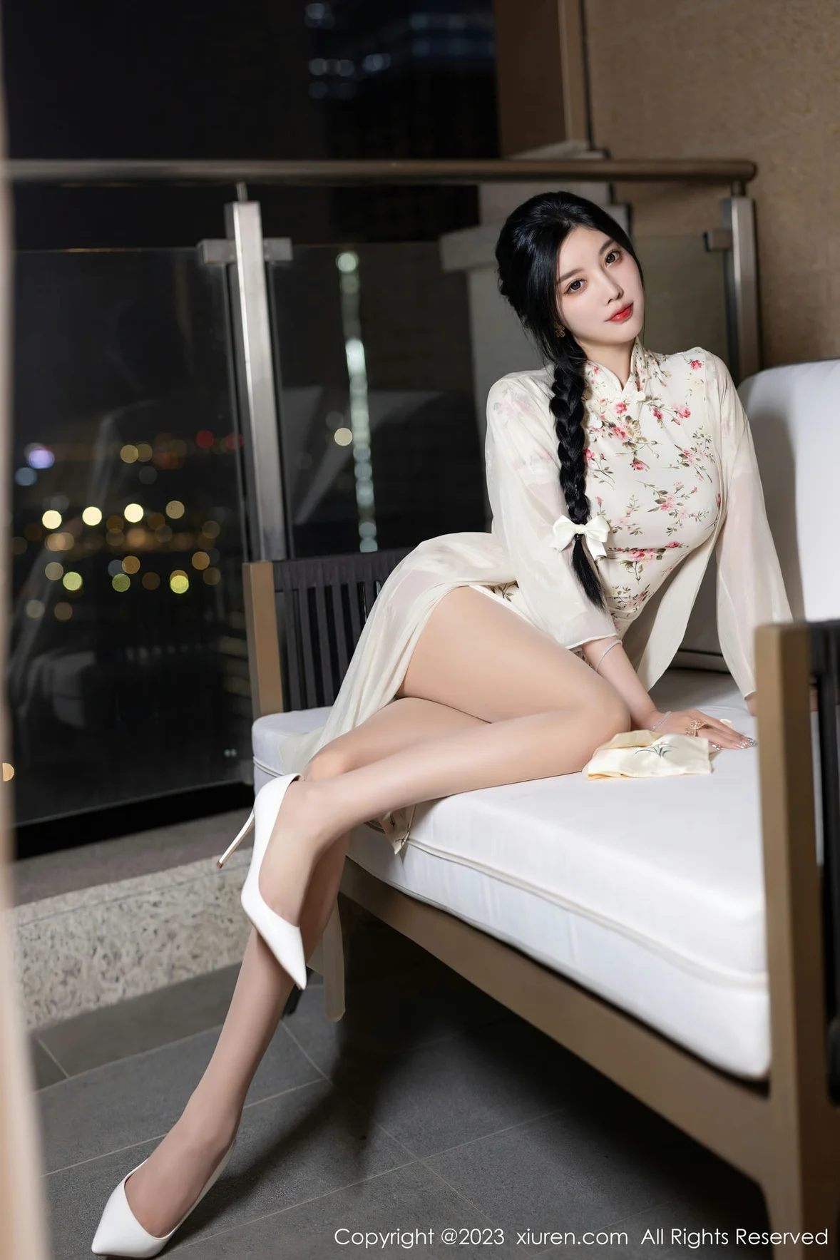 秀人网 No.7363 杨晨晨Yome 碎花旗袍浙江安吉旅拍 [87P]插图8