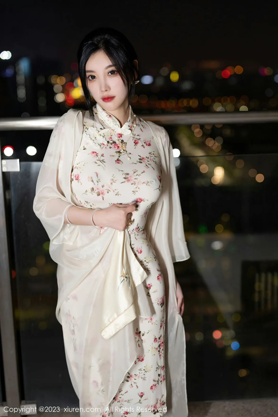 秀人网 No.7363 杨晨晨Yome 碎花旗袍浙江安吉旅拍 [87P]插图1