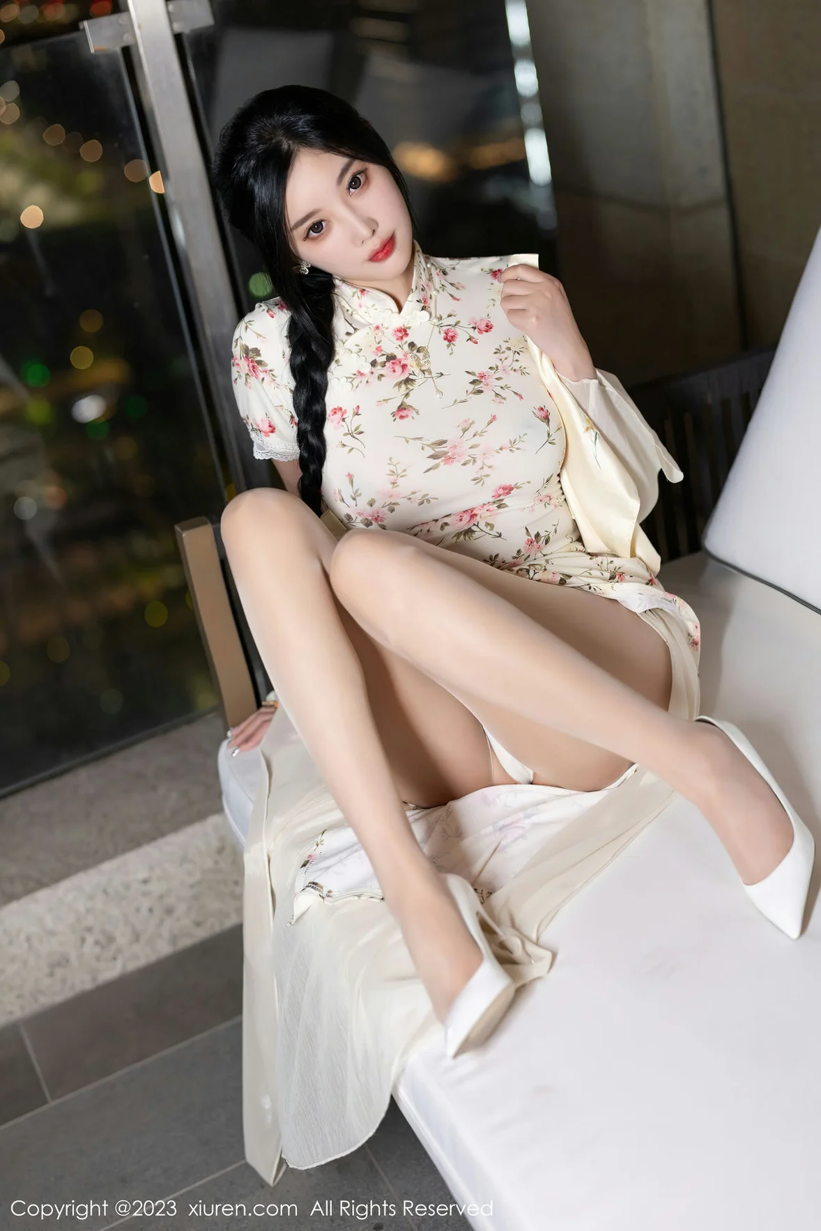 秀人网 No.7363 杨晨晨Yome 碎花旗袍浙江安吉旅拍 [87P]插图14